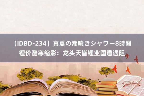 【IDBD-234】真夏の潮噴きシャワー8時間 锂价酷寒缩影：龙头天皆锂业国遭遇阻