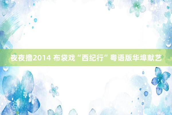 夜夜撸2014 布袋戏“西纪行”粤语版华埠献艺
