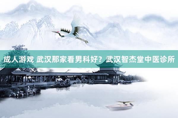 成人游戏 武汉那家看男科好？武汉智杰堂中医诊所