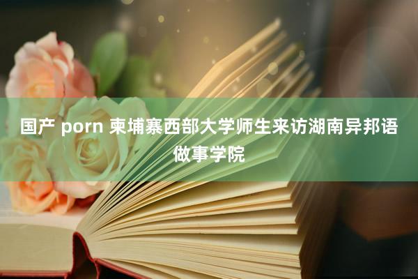 国产 porn 柬埔寨西部大学师生来访湖南异邦语做事学院