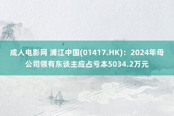成人电影网 浦江中国(01417.HK)：2024年母公司领有东谈主应占亏本5034.2万元