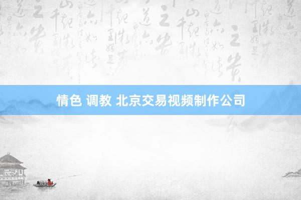 情色 调教 北京交易视频制作公司