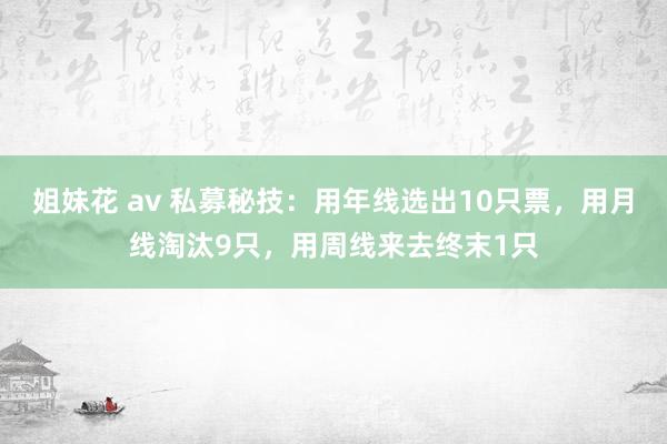 姐妹花 av 私募秘技：用年线选出10只票，用月线淘汰9只，用周线来去终末1只